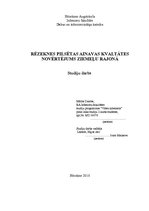 Referāts 'Rēzeknes pilsētas ainavas kvalitātes novērtējums Ziemeļu rajonā', 1.