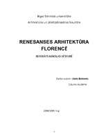 Referāts 'Renesanses arhitektūra Florencē', 1.