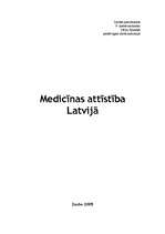 Referāts 'Medicīnas attīstība Latvijā', 1.