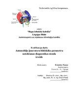 Diplomdarbs 'Automobiļu ģeneratoru būtiskāko parametru noteikšanas diagnostikas stenda izveid', 1.