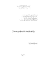 Referāts 'Transcendentālā meditācija', 1.