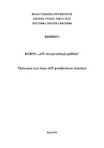 Referāts 'Vjetnamas kara loma ASV prezidentūras izmaiņās', 1.
