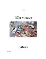 Referāts 'Itāļu virtuve', 1.