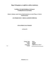 Prakses atskaite 'Cilvēkresursu (biroja) administrēšana', 1.