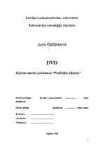 Referāts 'DVD iekārtas', 1.