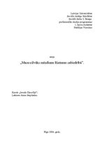 Eseja 'Masu cilvēks mūsdienu rietumu sabiedrībā', 1.