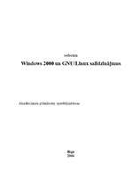 Referāts 'Windows 2000 un GNU/Linux salīdzinājums', 1.