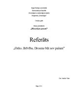 Referāts 'Osho. Brīvība. Drosme būt sev pašam', 1.