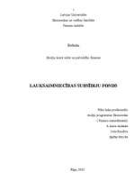 Referāts 'Lauksaimniecības subsīdiju fonds', 1.