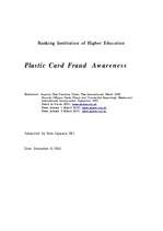 Konspekts 'Plastic Card Fraud', 1.
