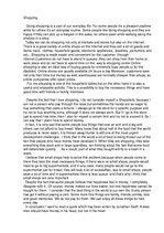 Eseja 'Food and Shopping', 1.