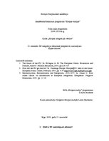 Konspekts 'Eiropas Savienības integrācija vēsturiskā perspektīvā, izaicinājumi', 1.