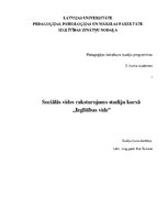Konspekts 'Sociālās vides raksturojums studiju kursā "Izglītības vide"', 1.
