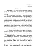 Eseja 'Online friendships', 1.