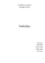 Konspekts 'Embolija', 1.