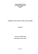 Biznesa plāns 'Pakalpojuma "Ūdens bumba" ieviešana viesu namā "Kliģi"', 1.