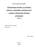 Referāts 'Sabiedriskās kārtības un drošības jēdziens, izplatītākie administratīvi sodāmie ', 1.