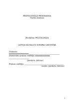 Referāts 'Latvija kā valsts Eiropas Savienībā', 1.