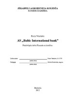 Referāts 'AS "Baltic International Bank"', 1.