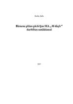 Biznesa plāns 'Biznesa plāns picērijas SIA „M-Kafe” darbības uzsākšanai', 1.