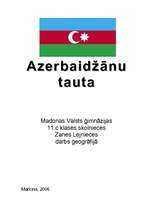 Referāts 'Azerbaidžānu tauta', 1.