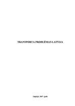 Referāts 'Transporta problēmas Latvijā', 1.
