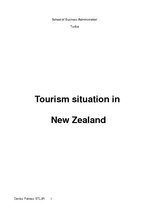 Referāts 'Tourism Situation in New Zealand', 1.