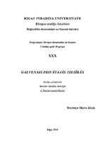 Konspekts 'Galvenais privātajās tiesībās', 1.