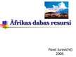 Prezentācija 'Āfrikas dabas resursi', 1.