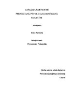 Konspekts 'Pirmsskolas pedagoģija', 1.
