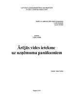 Referāts 'Ārējās vides ietekme uz uzņēmuma panākumiem', 1.