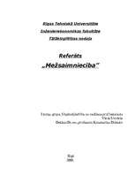 Referāts 'Mežsaimniecības nozares apraksts', 1.