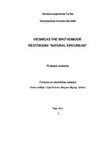 Prakses atskaite 'Viesnīcas "The Broadmoor" restorāns "Natural Epicurean"', 1.