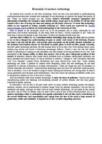 Eseja 'Downside of Modern Technology', 1.