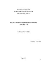 Diplomdarbs 'Sociālā vide kā hikikomori fenomena veicinātājs', 1.