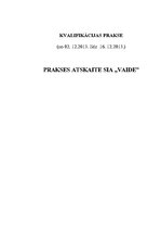 Prakses atskaite 'Prakses atskaite uzņēmumā SIA "Vaiode"', 1.