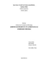 Referāts 'Ģimenes konflikti un to atrisināšanas juridiskie līdzekļi', 1.