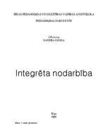 Konspekts 'Integrēta nodarbība 4.klasei', 1.