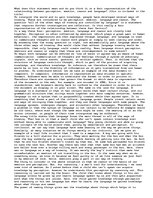 Eseja 'All of the Other Ways of Knowing Are Controlled by Language', 1.