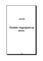 Referāts 'Fiziskie vingrojumi un stress', 1.