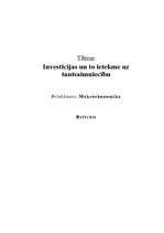Referāts 'Investīcijas un to ietekme uz tautsaimniecību', 1.