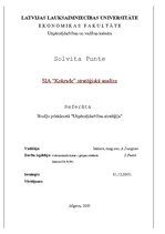 Referāts 'SIA "Kokrade" stratēģiskā analīze', 1.