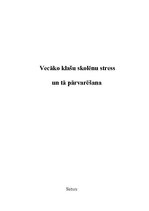 Referāts 'Vecāko klašu skolēnu stress un tā pārvarēšana', 1.