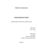 Referāts 'Fizioloģiskais miegs', 1.