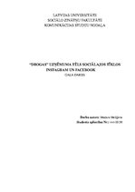 Referāts 'Uzņēmuma "Drogas" tēls sociālajos tīklos Instagram un Facebook', 1.