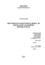 Referāts 'Reitterapijas izmantošana bērnu ar sociālajām vajadzībām rehabilitācijā', 1.