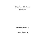 Referāts 'Monošprice', 1.