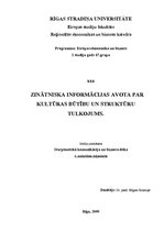 Paraugs 'Zinātniska informācijas avota par kultūras būtību un struktūru tulkojums', 1.