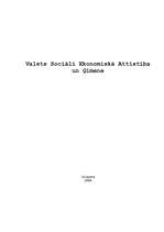 Referāts 'Valsts sociāli ekonomiskā attīstība un ģimene', 1.