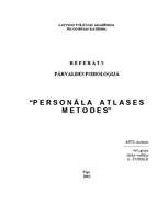 Referāts 'Pārvaldes psiholoģija - personāla atlases metodes', 1.